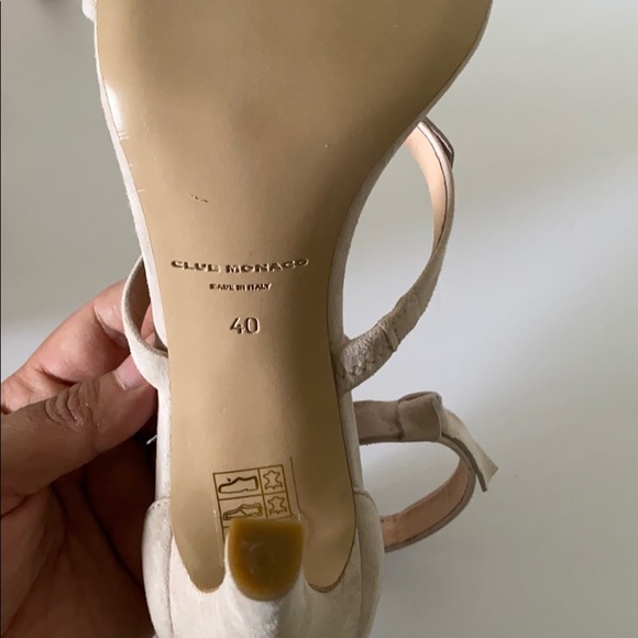 NIB Club Monaco Nude Bow Cedrika Sandals Heels - Picture 8 of 16